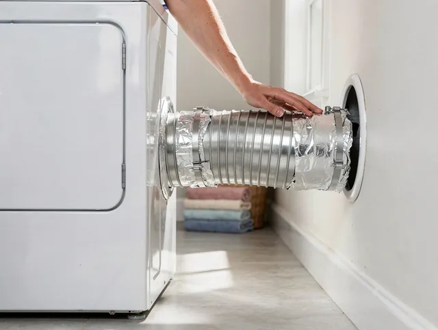 Professional dryer vent hose installation by Willowbrook Dryer Vent Cleaning in Willowbrook